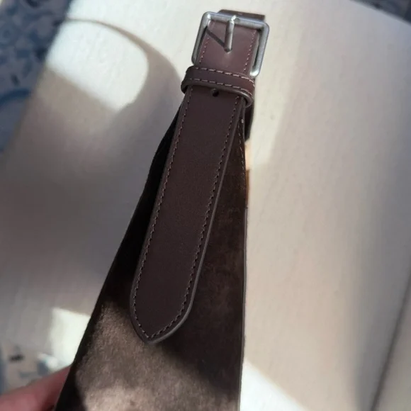 Tory Burch Brown and Cream Cowhide Hobo Bag - Picture 3 of 7